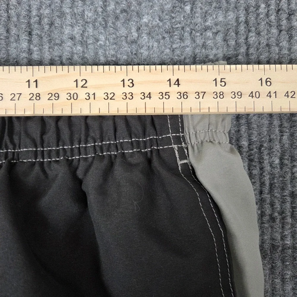 US‎ Apparel Mens Cargo Swim Trunks Black Grey Board Shorts Size M 26828